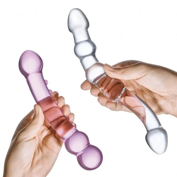 Double Pleasure Glass Dildo Set Glas Dildos