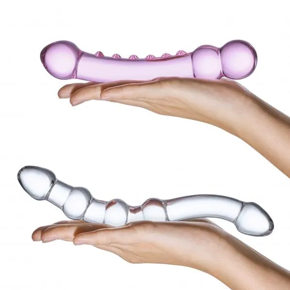 Double Pleasure Glass Dildo Set Glas Dildos
