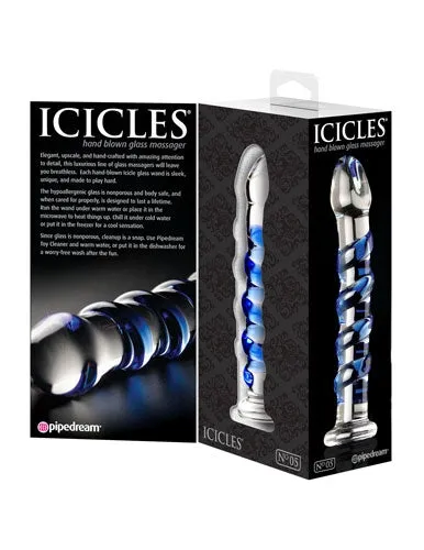 Dildos Calvista Icicles No 5 Glass Dong ClearBlue Dildos Calvista Icicles No 5 Glass Dong ClearBlue