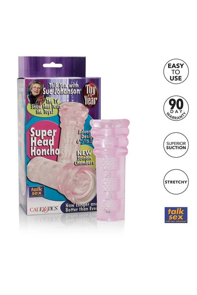 Cal Exotics Sue Johanson Super Head Honcho Stroker Pink Cal Exotics Male Sex Toys
