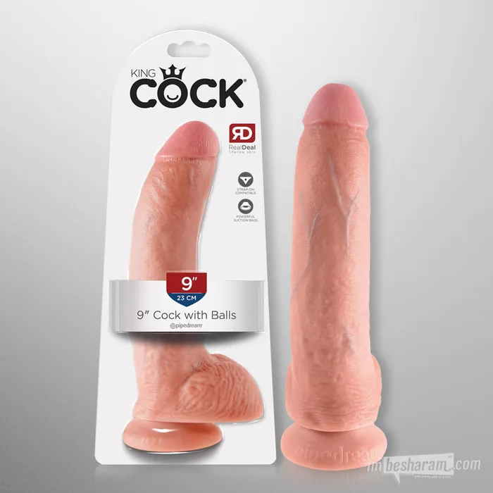 King Cock 9 Realistic Dildo with Balls Pipedream Female Sex Toys