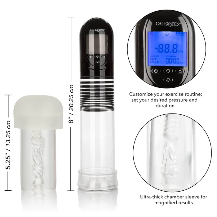 California Exotics California Exotics Optimum Series Advanced Automatic Smart Penis Pump Clear Male Sex Toys