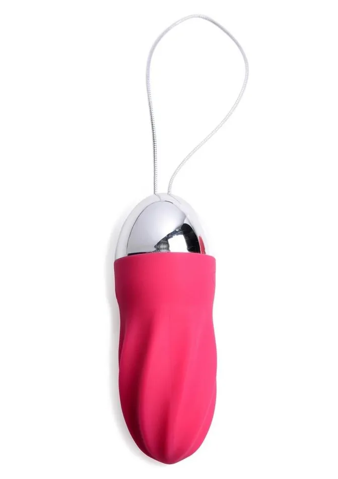 Female Sex Toys Frisky Frisky Raspberry Twirl 36x Swirled Silicone Rechargeable Vibrating Remote Control Egg