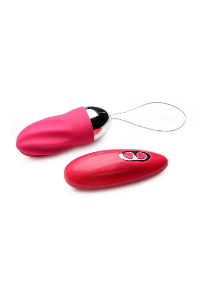 Female Sex Toys Frisky Frisky Raspberry Twirl 36x Swirled Silicone Rechargeable Vibrating Remote Control Egg