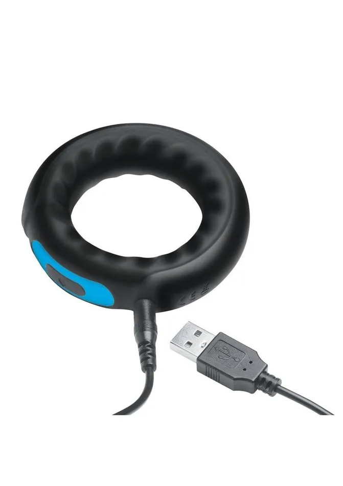Trinity Men Remote Control 7x Rechargeable Silicone Cock Ring Trinity Men Male Sex Toys