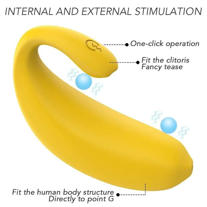 Banana Double Vibrator ADLTOYFUN Female Sex Toys