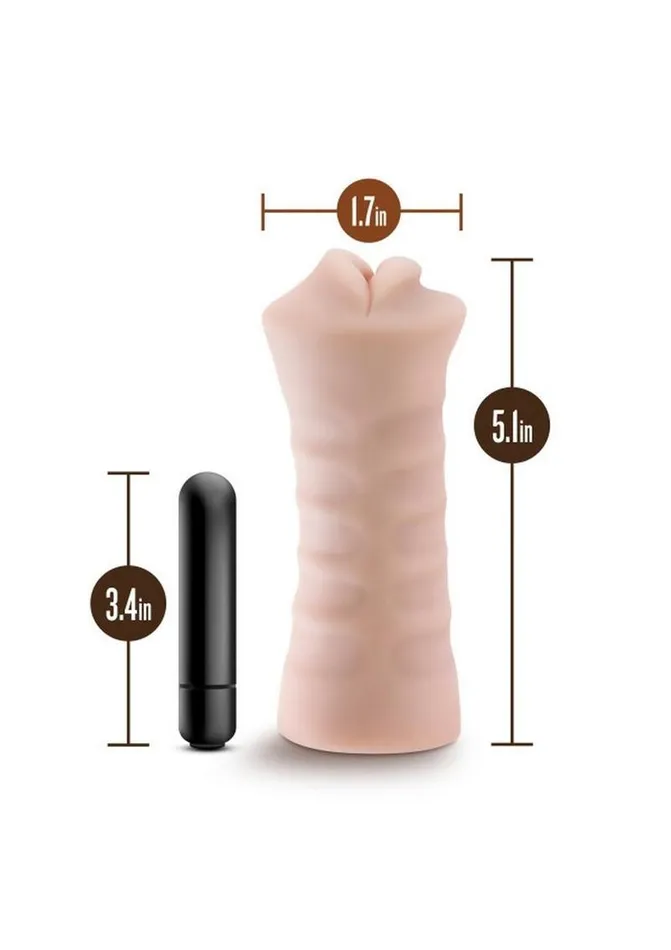 M For Men Angie Vibrating Masturbator with Bullet Mouth M for Men Male Sex Toys