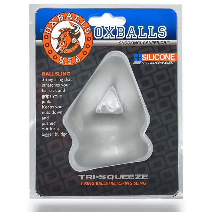 TriSqueeze Cocksling Clear Oxballs Dildos