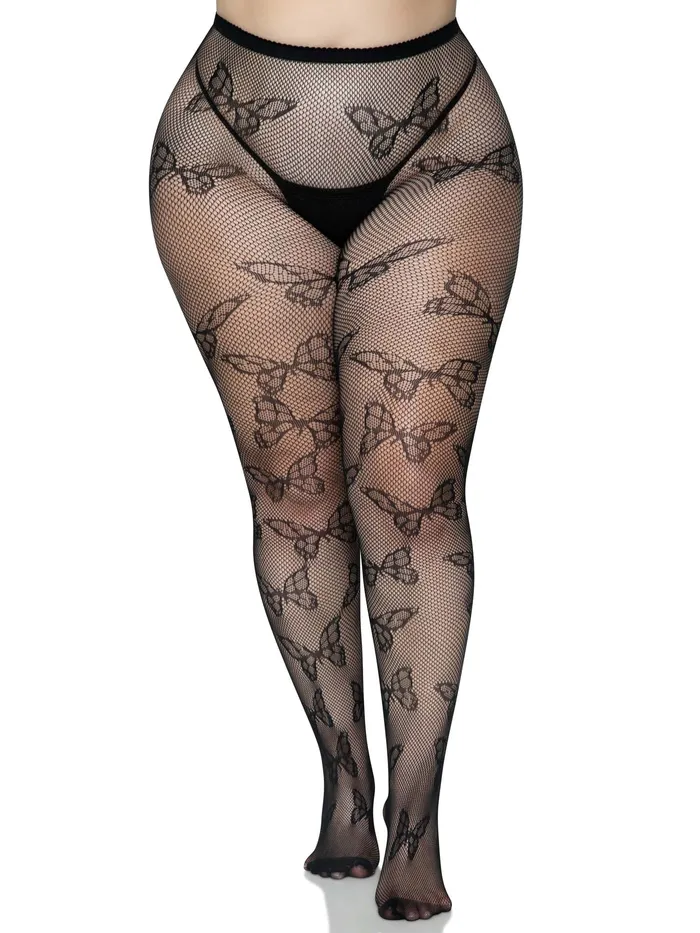 Butterfly Net Tights 1x2x Black 2024 Holiday Sale Specials Anal