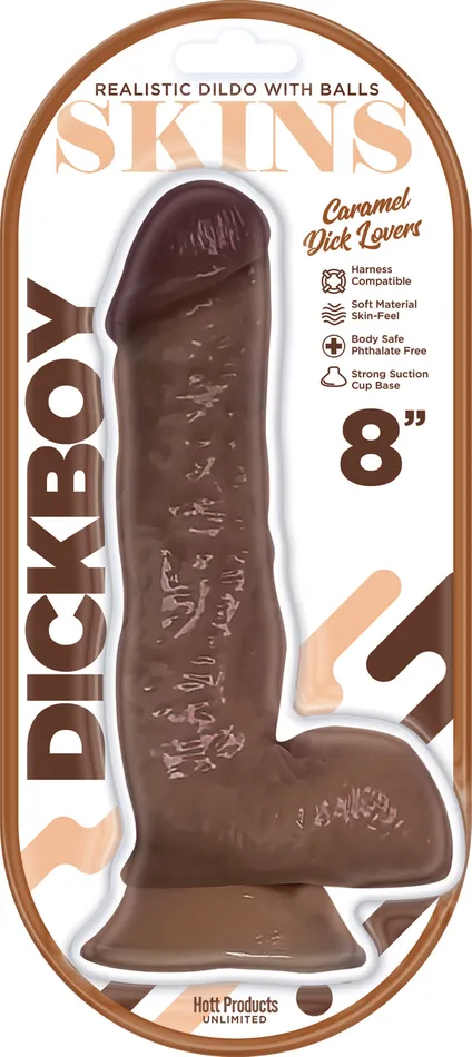 Dickboy Skins Dildo With Balls 8 Inch Caramel Dick Lover Hott Products Dildos
