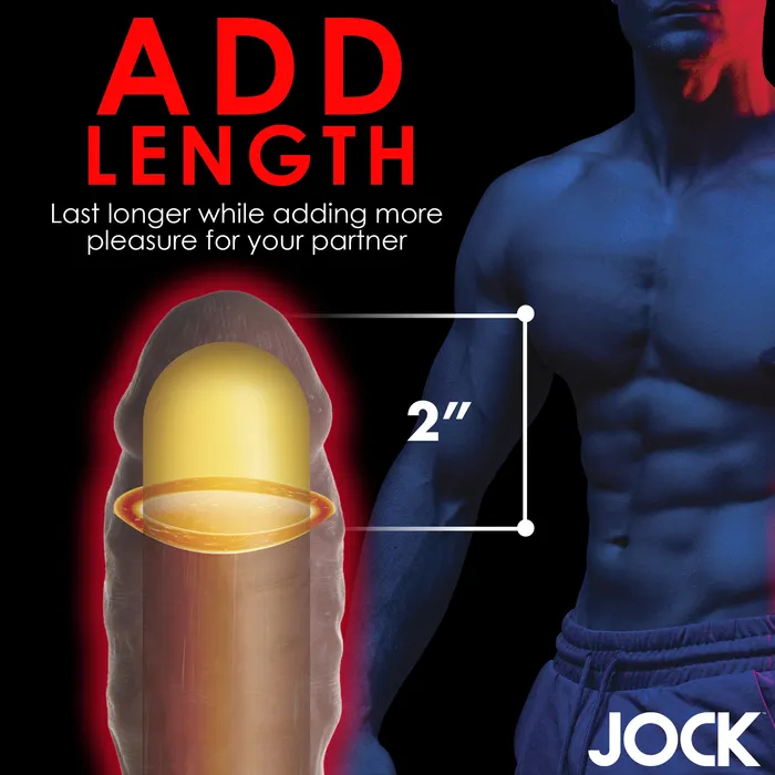 JOCK Extra Thick 2 Penis Extension Sleeve Dark Color Jock Male Sex Toys JOCK Extra Thick 2 Penis Extension Sleeve Dark Color Jock Male Sex Toys